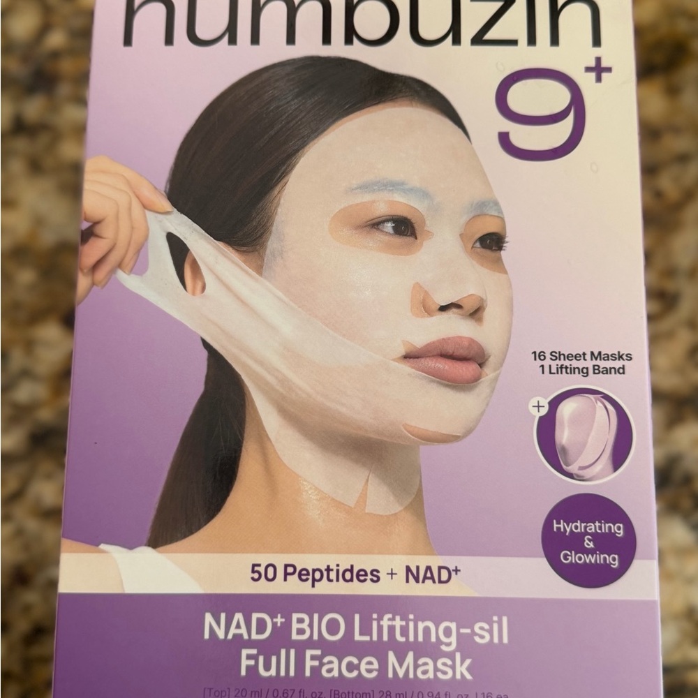 9+ NAD+ BIO Lifting-sil Full Face Mask — Hydrating Purple Sheet Mask